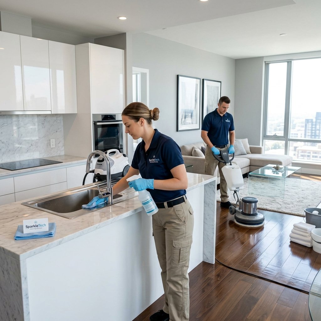 Spotless deep cleaned home interior