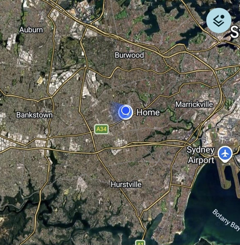 Map showing our Sydney service coverage area around Canterbury, Burwood, Hurstville, Bankstown and Sydney Airport